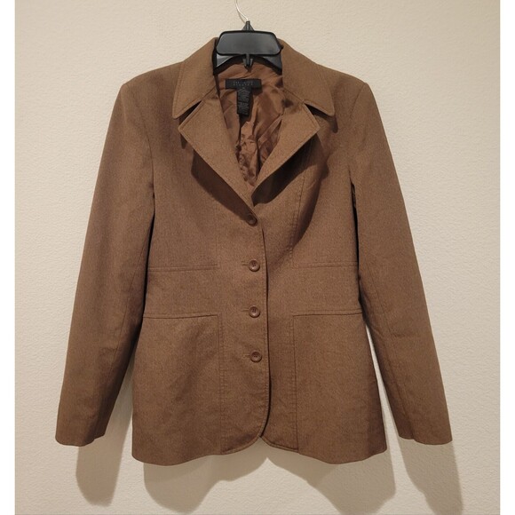 Vintage Vtg The Limited 4 Button Blazer Women Medium Brown Y2K, Made In USA - Picture 1 of 12